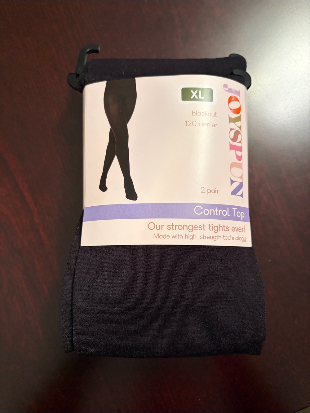 Black Control Top Tights - XL (2 pair) NWT